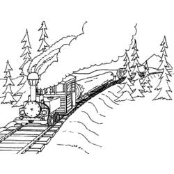 着色页: 火车/机车 (运输) #135204 - 免费可打印着色页