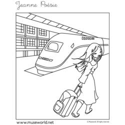 着色页: 火车/机车 (运输) #135218 - 免费可打印着色页