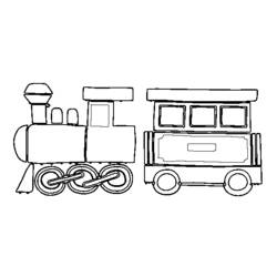 着色页: 火车/机车 (运输) #135221 - 免费可打印着色页