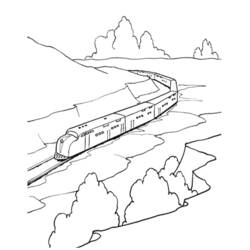 着色页: 火车/机车 (运输) #135222 - 免费可打印着色页