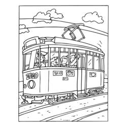 着色页: 电车 (运输) #145592 - 免费可打印着色页