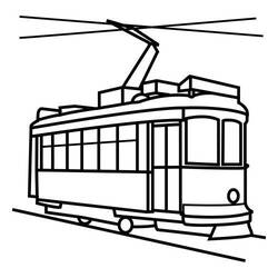 着色页: 电车 (运输) #145802 - 免费可打印着色页
