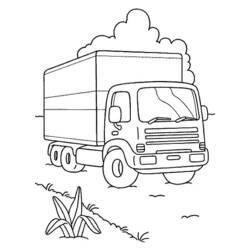 着色页: 卡车 (运输) #135603 - 免费可打印着色页