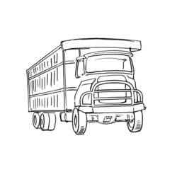 着色页: 卡车 (运输) #135655 - 免费可打印着色页