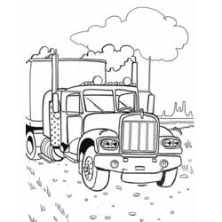 着色页: 卡车 (运输) #135669 - 免费可打印着色页