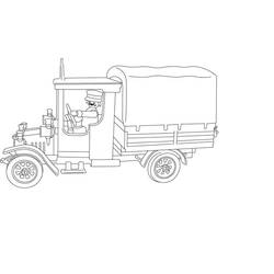 着色页: 卡车 (运输) #135685 - 免费可打印着色页