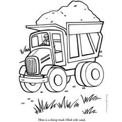 着色页: 卡车 (运输) #135725 - 免费可打印着色页