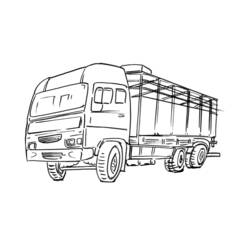 着色页: 卡车 (运输) #135755 - 免费可打印着色页