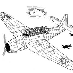 着色页: 军用飞机 (运输) #141037 - 免费可打印着色页
