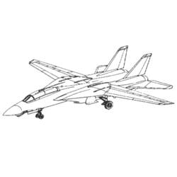 着色页: 军用飞机 (运输) #141046 - 免费可打印着色页