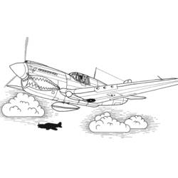 着色页: 军用飞机 (运输) #141054 - 免费可打印着色页