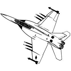 着色页: 军用飞机 (运输) #141056 - 免费可打印着色页