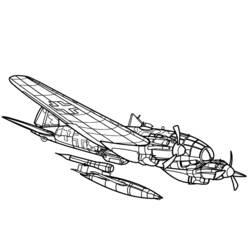着色页: 军用飞机 (运输) #141123 - 免费可打印着色页