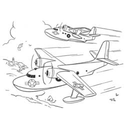 着色页: 军用飞机 (运输) #141128 - 免费可打印着色页