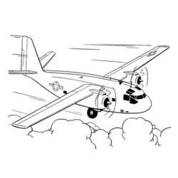 着色页: 军用飞机 (运输) #141171 - 免费可打印着色页