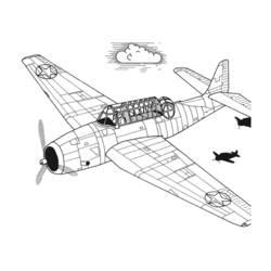 着色页: 军用飞机 (运输) #141245 - 免费可打印着色页