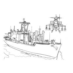 着色页: 军舰 (运输) #138652 - 免费可打印着色页