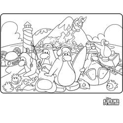 着色页: 企鹅俱乐部 (视频游戏) #170302 - 免费可打印着色页